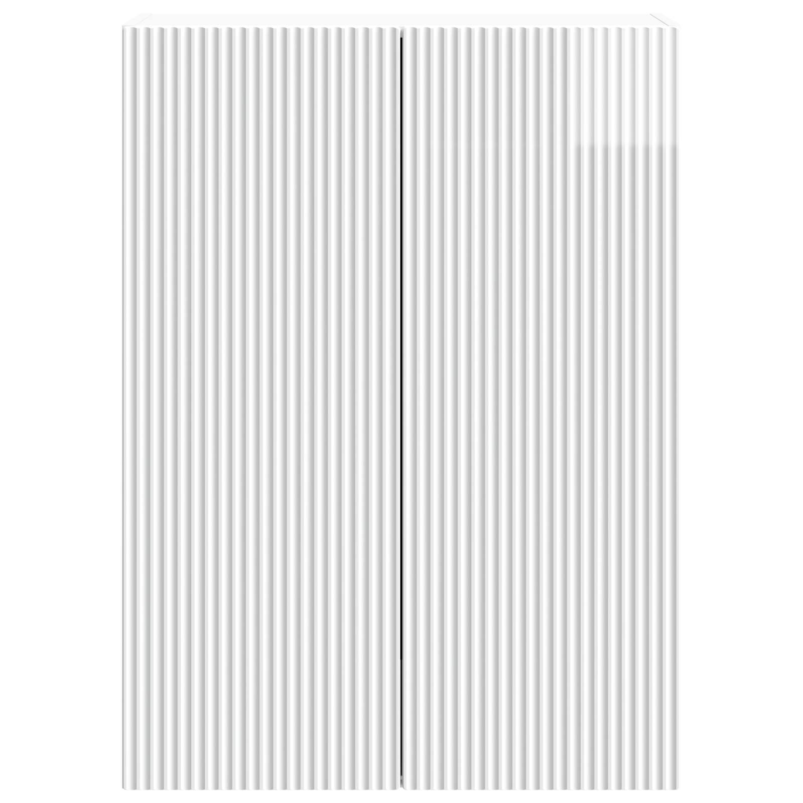 Omara za steno Bela visok sijaj 66 x 34,5 x 90 cm - slika 3