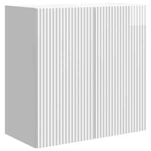 Omara za steno Bela visok sijaj 59 x 31 x 60 cm Inženirski les