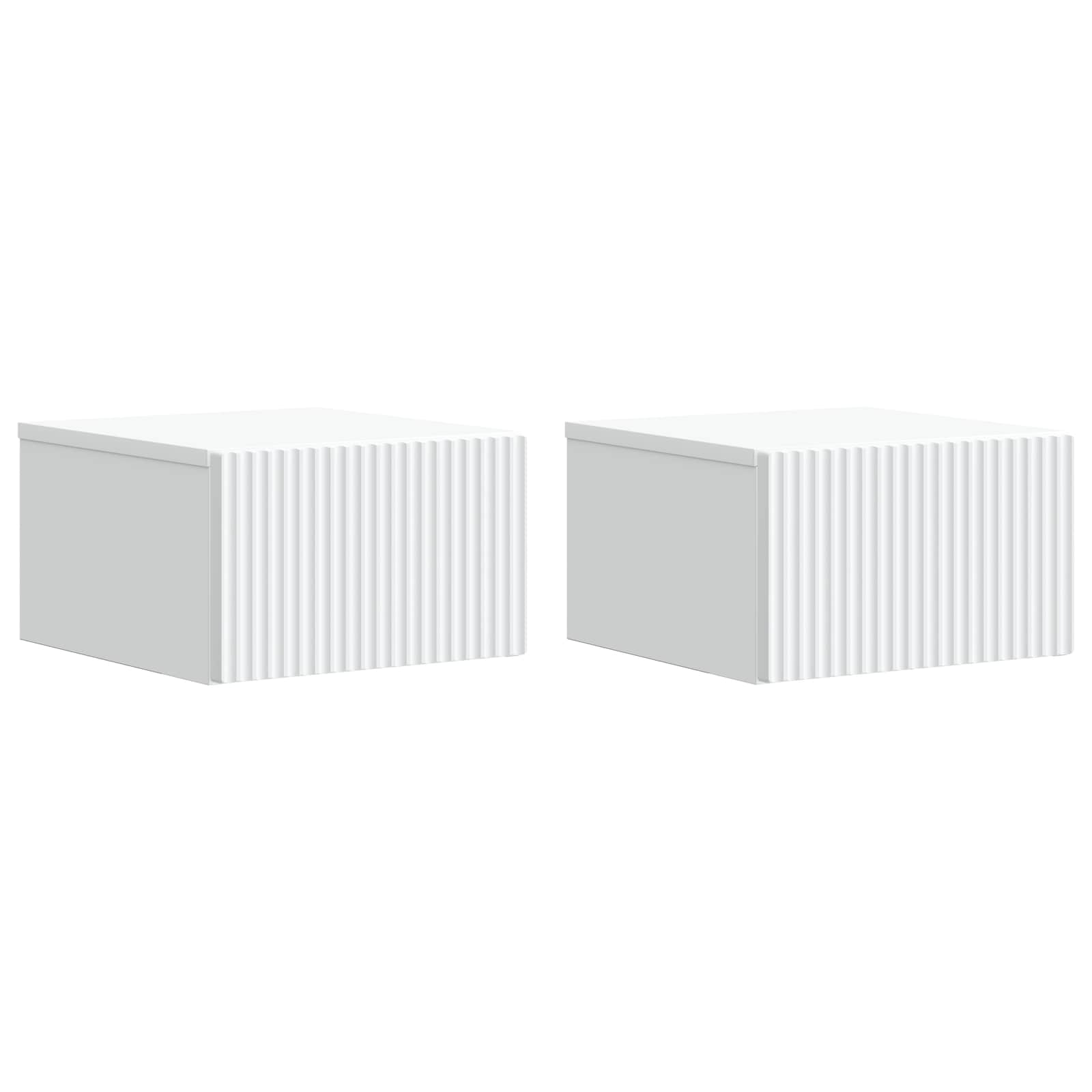 Nástěnný noční stolek se zásuvkou 2 pcs Bílá 33 x 34,5 x 20 cm