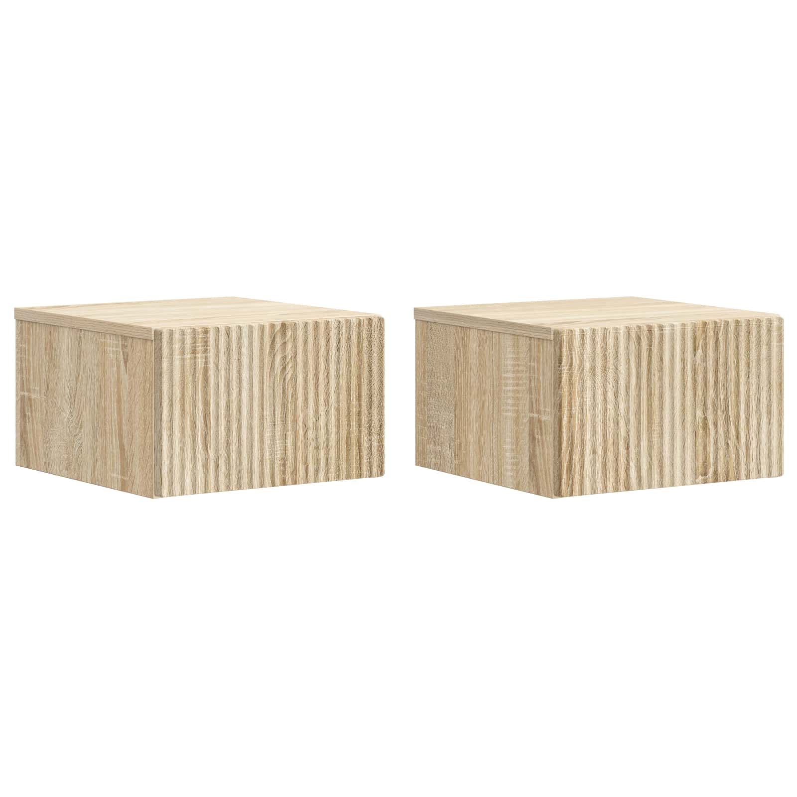 vidaXL Dulap de noapte suspendat 2 pcs Stejar Sonoma 33 x 34,5 x 20 cm