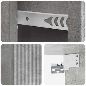 Nástěnný noční stolek 2 pcs Betonově šedá 33 x 34,5 x 20 cm - obrázek 10