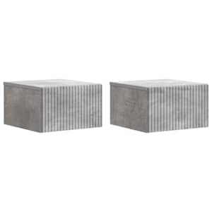 Nástěnný noční stolek 2 pcs Betonově šedá 33 x 34,5 x 20 cm - obrázek 2