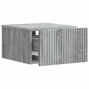 Nástěnný noční stolek 2 pcs Šedá sonoma 33 x 34,5 x 20 cm - obrázek 6