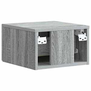 Nástěnný noční stolek 2 pcs Šedá sonoma 33 x 34,5 x 20 cm - obrázek 9