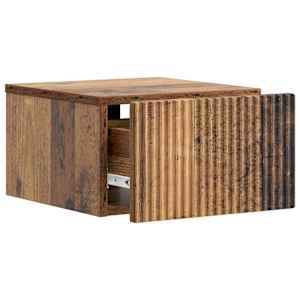 Nástěnný noční stolek 2 pcs Staré dřevo 33 x 34,5 x 20 cm - obrázek 6