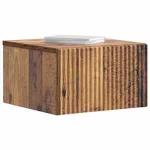 Nástěnný noční stolek 2 pcs Staré dřevo 33 x 34,5 x 20 cm - obrázek 3