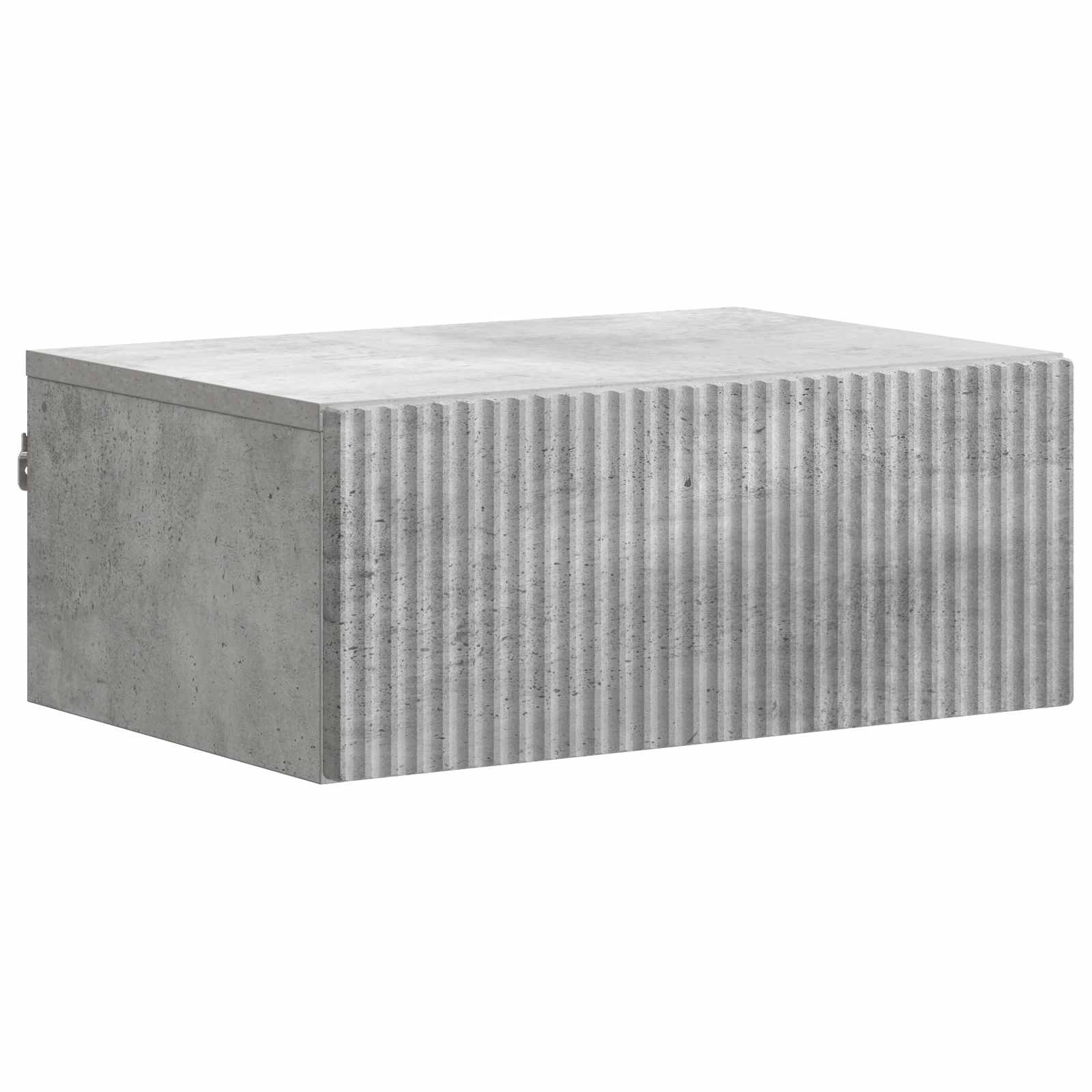 vidaXL Dulap de noapte suspendat cu sertar Gri Beton 49 x 34,5 x 20 cm