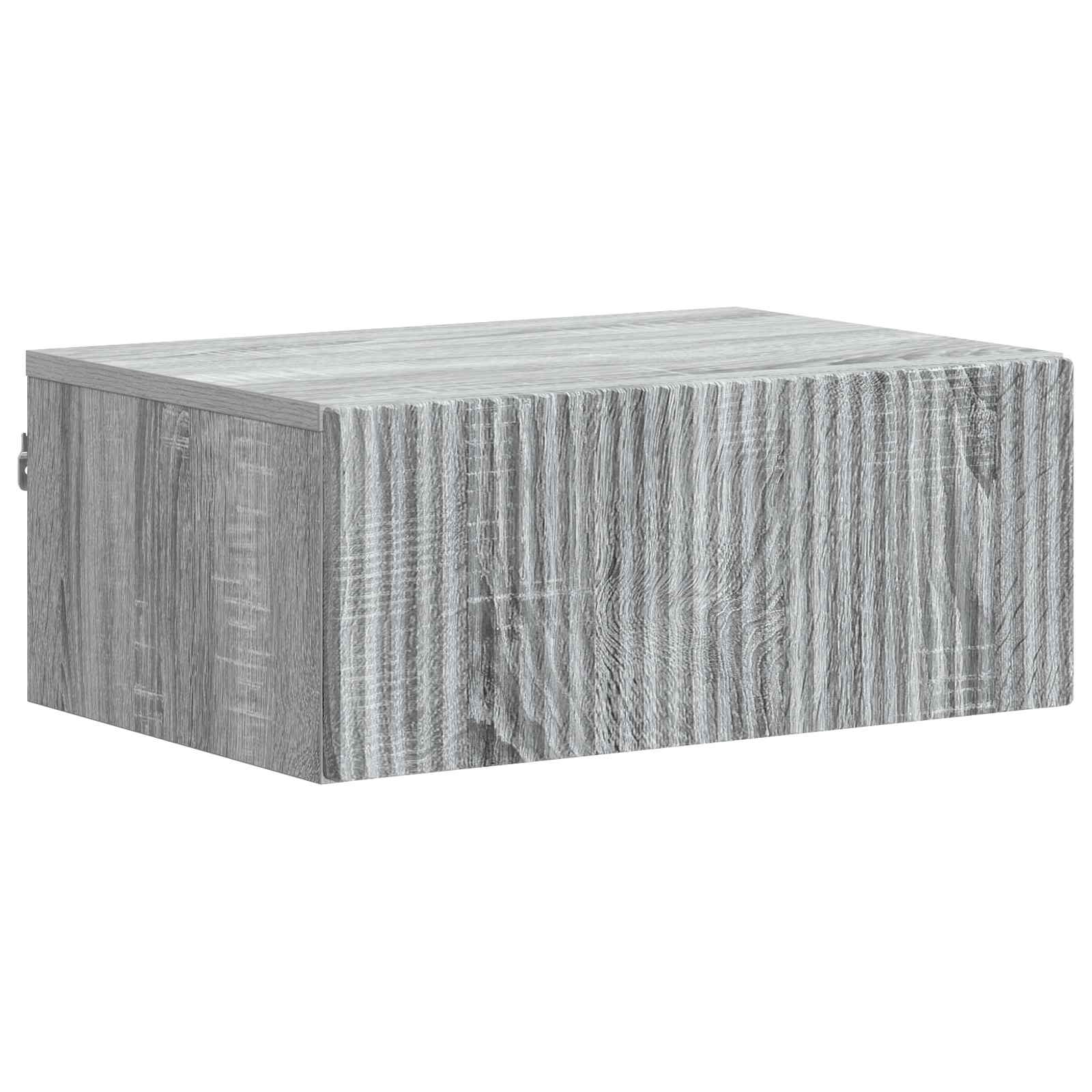 vidaXL Dulap de noapte suspendat Sonoma gri 49 x 34,5 x 20 cm