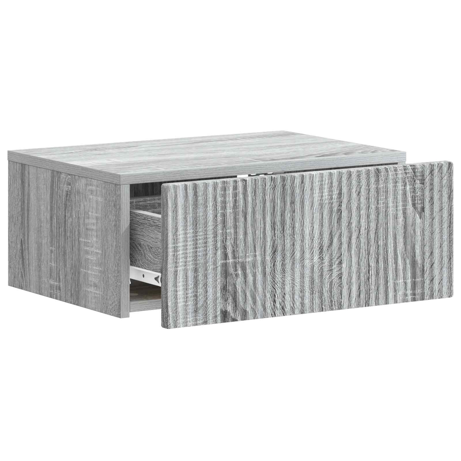 Stenski nočni omarici 2 pcs Siva Sonoma 49 x 34,5 x 20 cm - slika 4