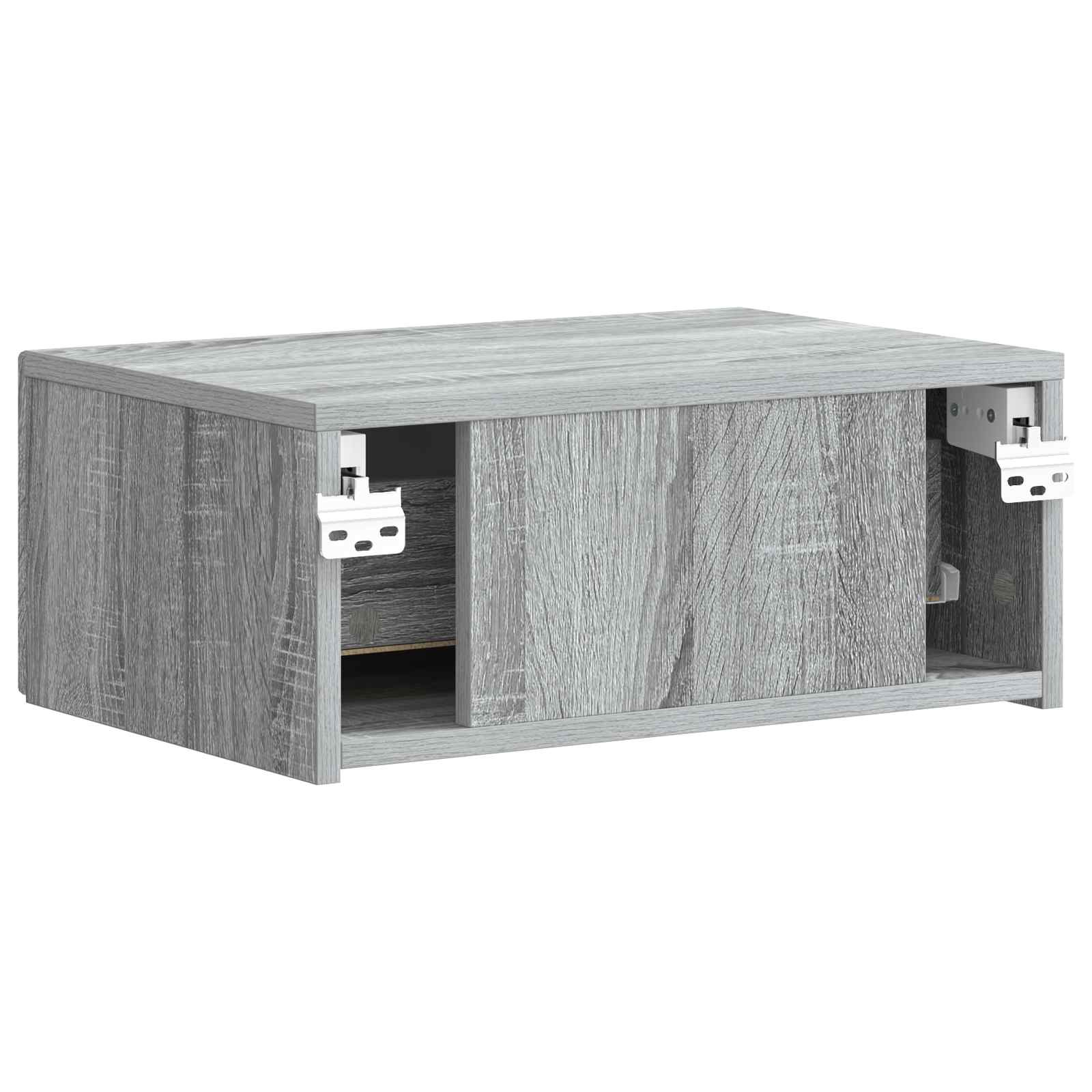 Stenski nočni omarici 2 pcs Siva Sonoma 49 x 34,5 x 20 cm - slika 7