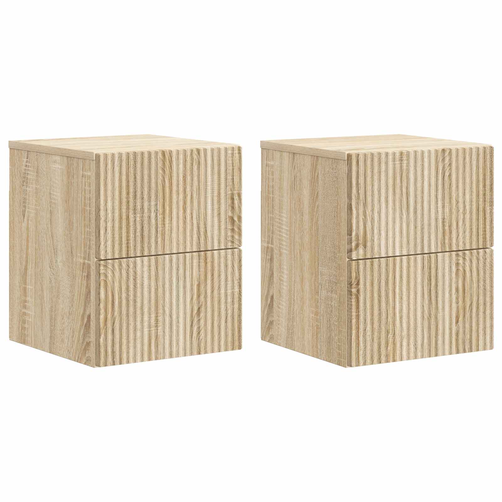 Nástěnný noční stolek 2 pcs Dub sonoma 33 x 34,5 x 40 cm