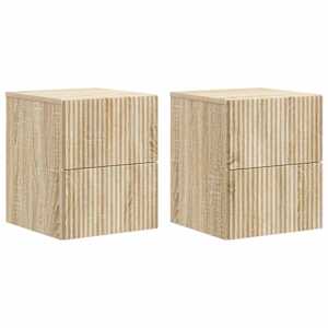 Nástěnný noční stolek 2 pcs Dub sonoma 33 x 34,5 x 40 cm - obrázek 2