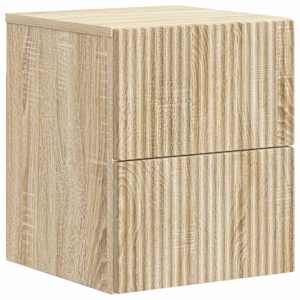 Nástěnný noční stolek 2 pcs Dub sonoma 33 x 34,5 x 40 cm - obrázek 5