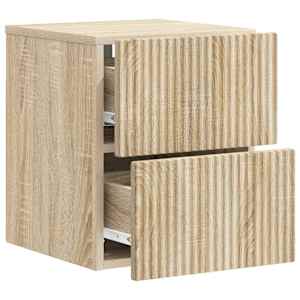Nástěnný noční stolek 2 pcs Dub sonoma 33 x 34,5 x 40 cm - obrázek 6
