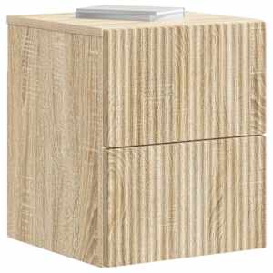 Nástěnný noční stolek 2 pcs Dub sonoma 33 x 34,5 x 40 cm - obrázek 3