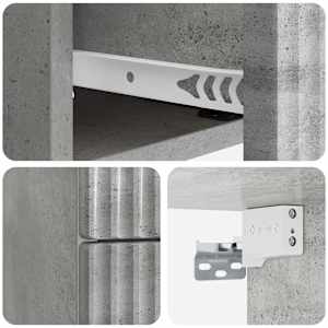 Nástěnný noční stolek 2 pcs Betonově šedá 33 x 34,5 x 40 cm - obrázek 10