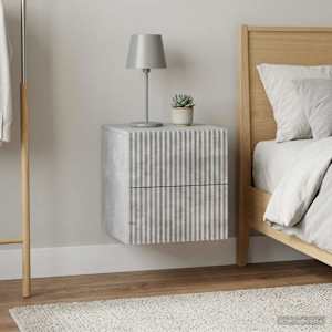 Nástěnný noční stolek 2 pcs Betonově šedá 33 x 34,5 x 40 cm - obrázek 4