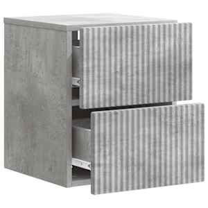 Nástěnný noční stolek 2 pcs Betonově šedá 33 x 34,5 x 40 cm - obrázek 6