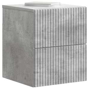 Nástěnný noční stolek 2 pcs Betonově šedá 33 x 34,5 x 40 cm - obrázek 3