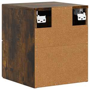 Nástěnný noční stolek 2 pcs Kouřový dub 33 x 34,5 x 40 cm - obrázek 9