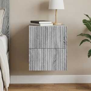 Stenski nočni omarici Siva Sonoma 33 x 34,5 x 40 cm