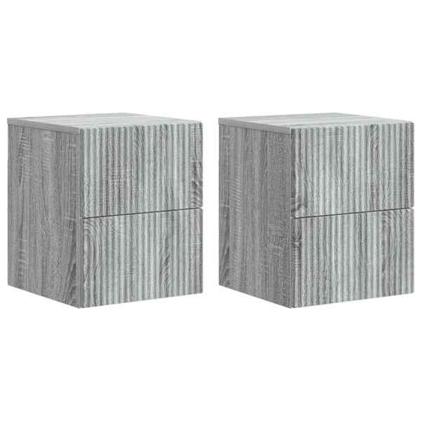 vidaXL Seinale kinnitatav &ouml;&ouml;tis 2 tk Hall Sonoma 33 x 34,5 x 40 cm