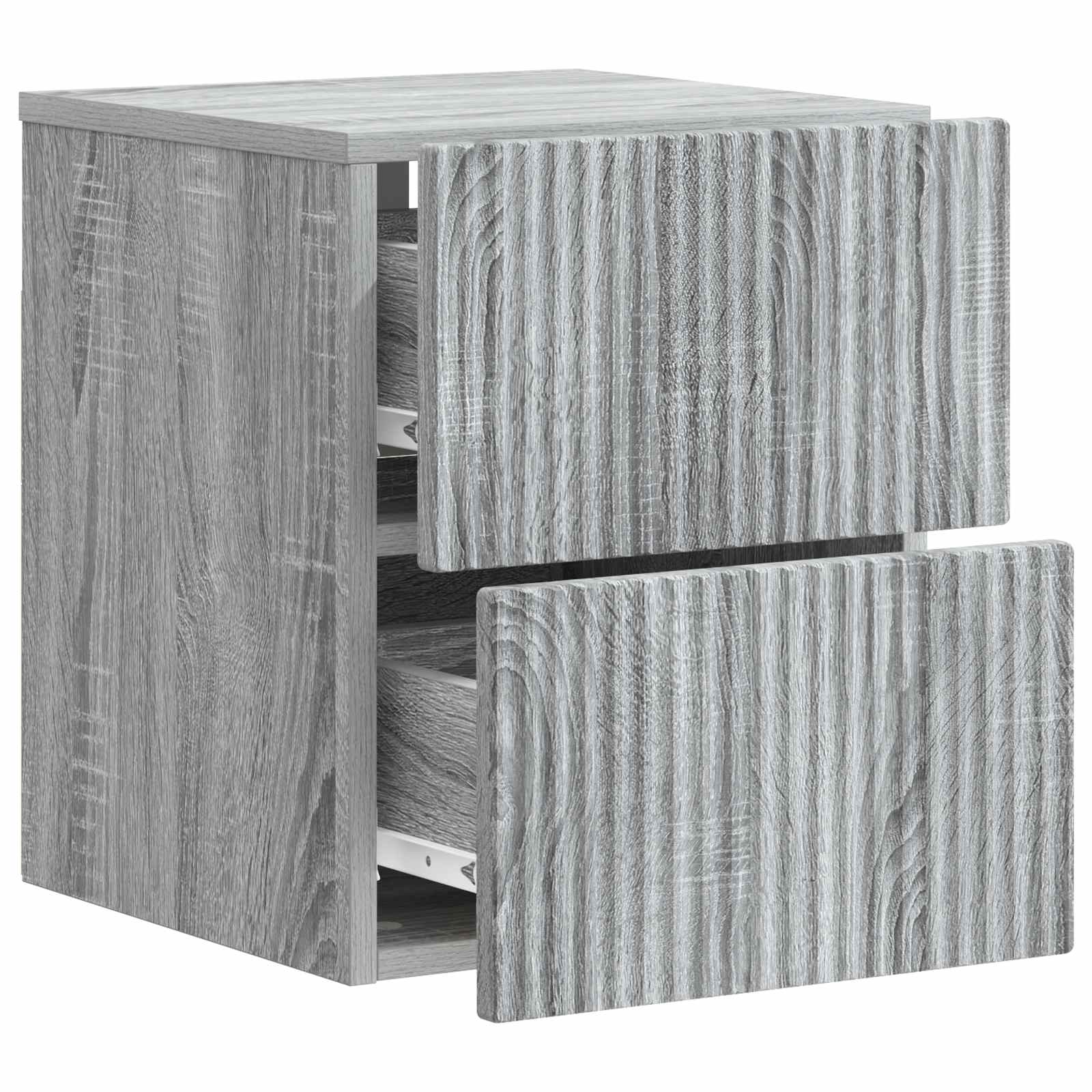 Stenski nočni omarici 2 pcs Siva Sonoma 33 x 34,5 x 40 cm - slika 4