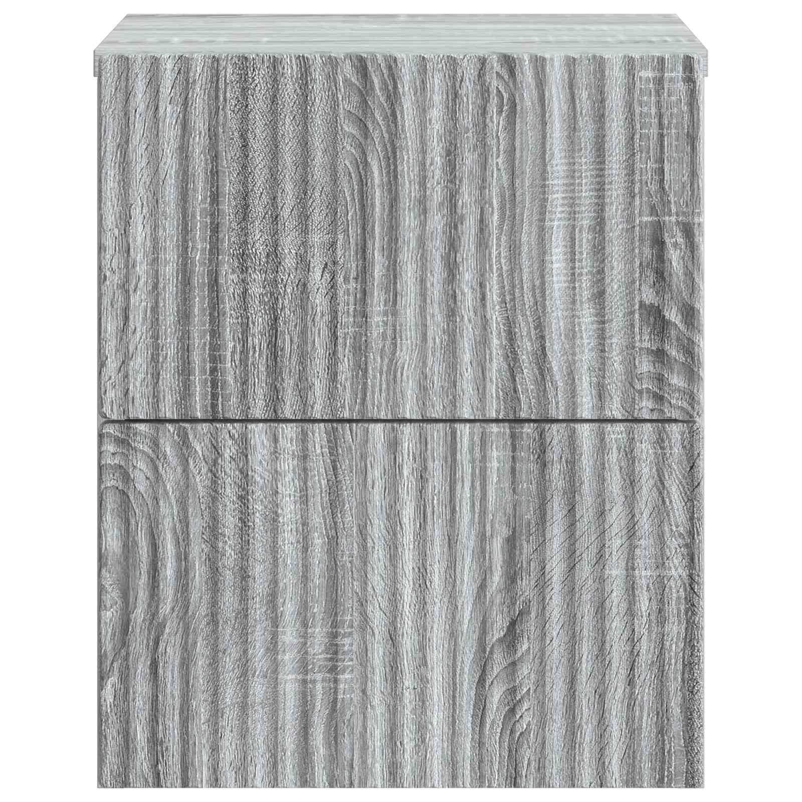 Stenski nočni omarici 2 pcs Siva Sonoma 33 x 34,5 x 40 cm - slika 5