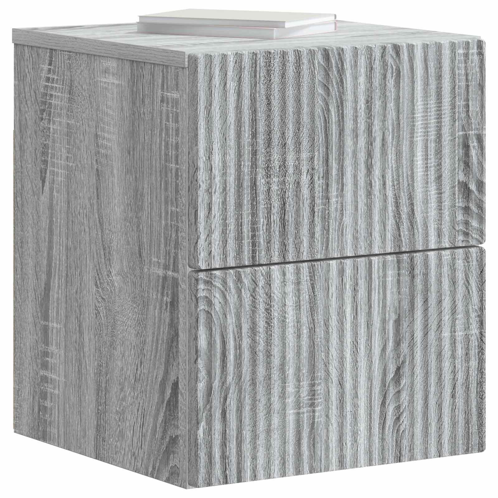 Stenski nočni omarici 2 pcs Siva Sonoma 33 x 34,5 x 40 cm - slika 2