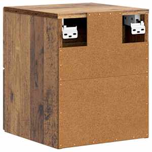 Nástěnný noční stolek 2 pcs Staré dřevo 33 x 34,5 x 40 cm - obrázek 9