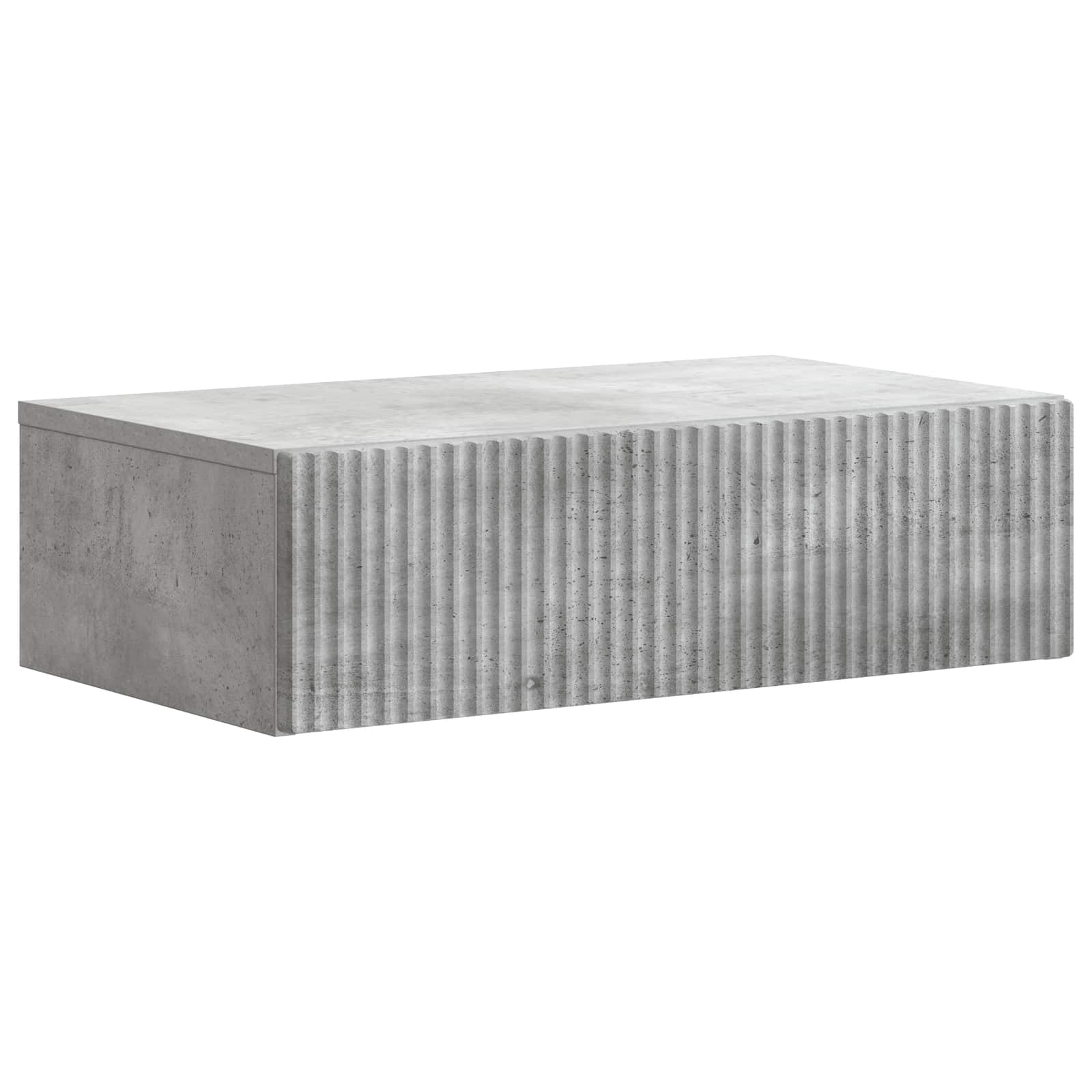 vidaXL Masă laterală montată pe perete Gri Beton 59 x 34,5 x 17 cm