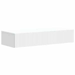 Stenska stranska miza Bela 87,5 x 34,5 x 17 cm Inženirski les