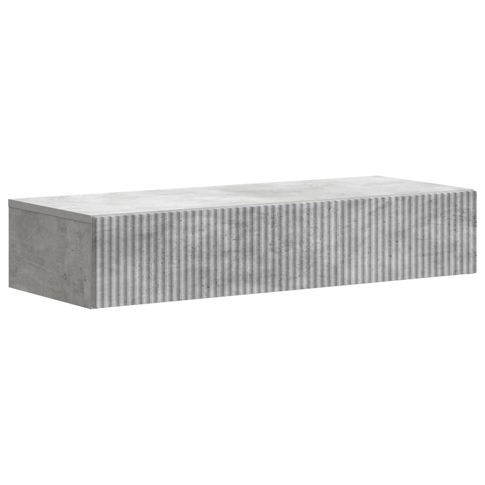 vidaXL Masă laterală montată pe perete Gri Beton 87,5 x 34,5 x 17 cm
