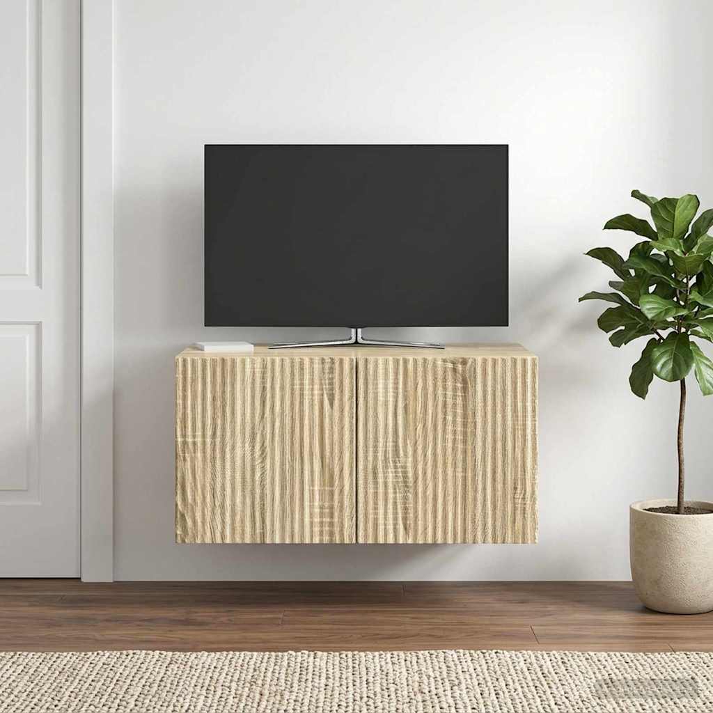 Seinälle asennettava TV-kaappi Sonoma-tammi 59,5 x 41 x 30 cm
