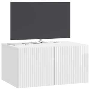 Nástěnná TV skříň Bílá s vysokým leskem 59,5 x 41 x 30 cm - obrázek 3