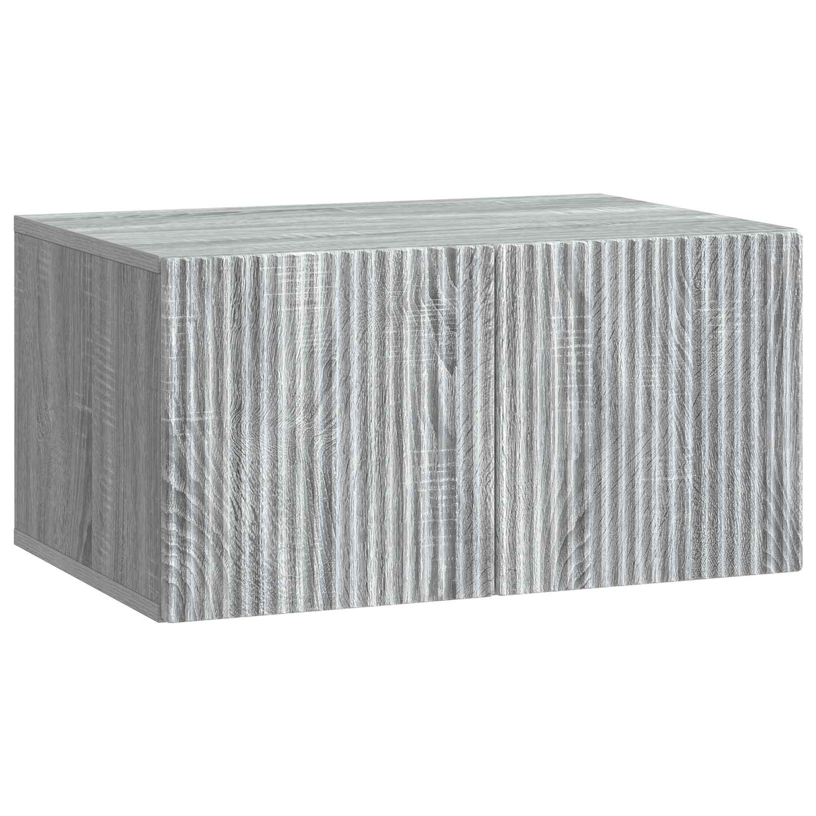vidaXL Oglindă TV montată pe perete Sonoma gri 59,5 x 41 x 30 cm