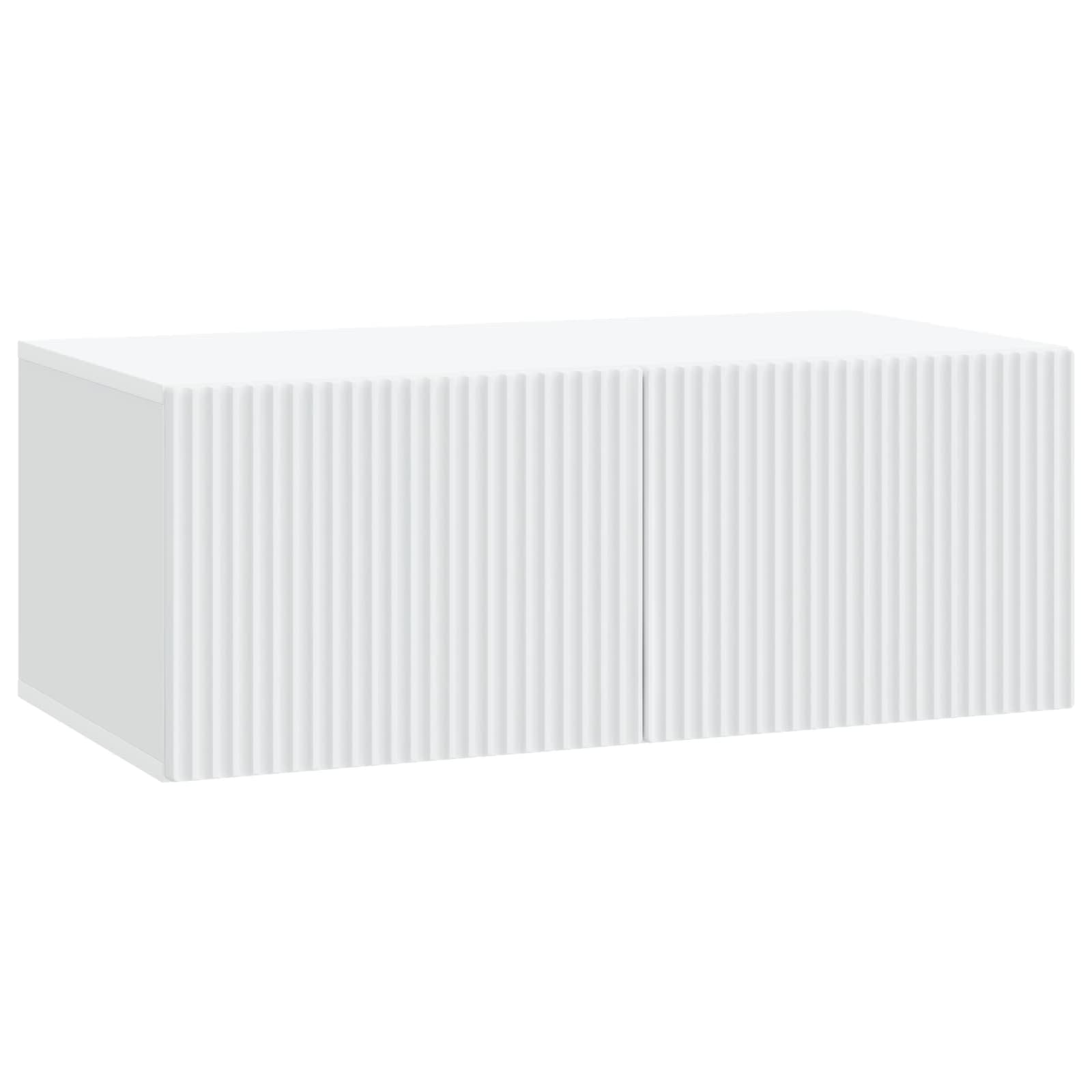 vidaXL Oglindă TV montată pe perete Pe perete Alb 78,5 x 41 x 30 cm