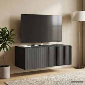 Nástěnná TV skříň Černá 78,5 x 41 x 30 cm Kompozitní dřevo - obrázek 4