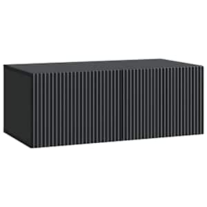 Nástěnná TV skříň Černá 78,5 x 41 x 30 cm Kompozitní dřevo - obrázek 2