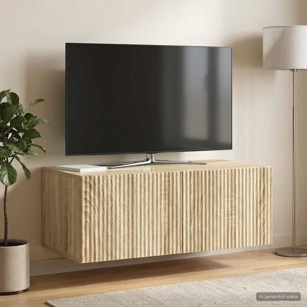 Seinälle asennettava TV-kaappi Sonoma-tammi 78,5 x 41 x 30 cm