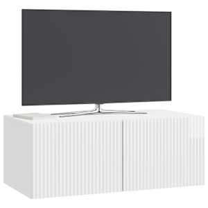 Nástěnná TV skříň Bílá s vysokým leskem 78,5 x 41 x 30 cm - obrázek 3