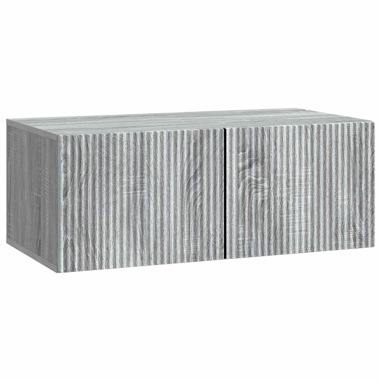 vidaXL Oglindă TV montată pe perete Sonoma gri 78,5 x 41 x 30 cm