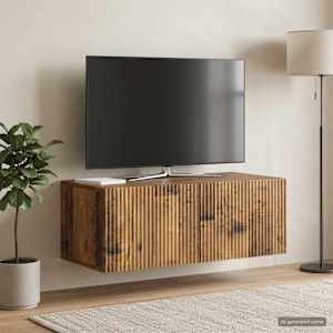 Nástěnná TV skříň Nástěnný Staré dřevo 78,5 x 41 x 30 cm - obrázek 4