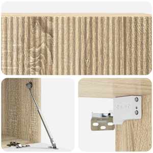 Nástěnná TV skříň Dub sonoma 98 x 41 x 30 cm Kompozitní dřevo - obrázek 9