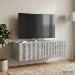 Nástěnná TV skříň Nástěnný Betonově šedá 98 x 41 x 30 cm - obrázek 4