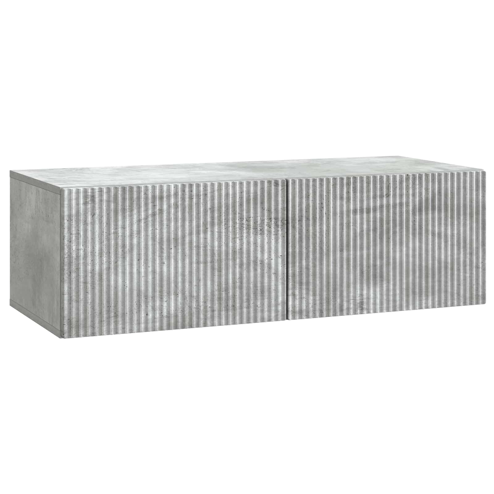 vidaXL Oglindă TV montată pe perete Gri Beton 98 x 41 x 30 cm