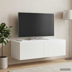 Nástěnná TV skříň Bílá s vysokým leskem 98 x 41 x 30 cm - obrázek 1