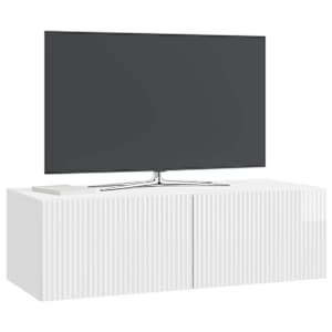 Nástěnná TV skříň Bílá s vysokým leskem 98 x 41 x 30 cm - obrázek 3