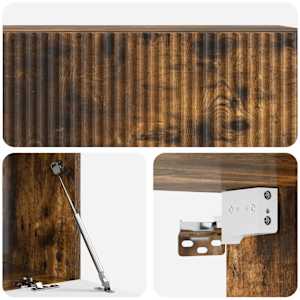 Nástěnná TV skříň Kouřový dub 98 x 41 x 30 cm Kompozitní dřevo - obrázek 9