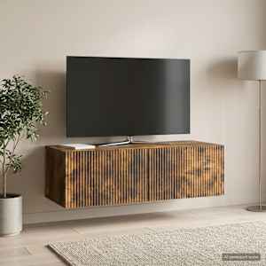 Nástěnná TV skříň Kouřový dub 98 x 41 x 30 cm Kompozitní dřevo - obrázek 4